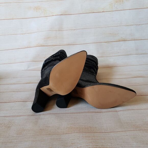 IRO Paris Yasur Gathered Snake Effect Luxury Leather Slouchy Boots Black Size 37 - Picture 14 of 15